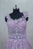 Pretty Lavender Net Party Gown with 3D Floral Embroidery and Beaded Details - Mangaldeep NX