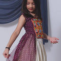 Stylish Maroon Georgette Bandhani Print Embroidered Indo Western Lehenga Choli
