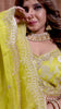 Lime Green Silk Bridal Lehenga Choli with Zari and Sequin Embroidery