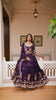 Majestic Dark Purple Vichitra Silk Designer Lehenga Choli with Elephant Embroidery