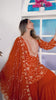 Stylish Readymade Rust Orange Embroidered Sharara Suit