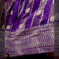 Purple Banarasi Silk Lehenga Choli with Dupatta For Wedding