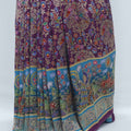 Purple and Teal Digital Printed Pashmina Silk Saree with Traditional Motifs and Tassel Accents - Mangaldeep NX