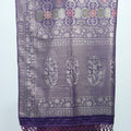 Purple Banarasi Silk Saree with Multicolor Zari Weaving and Ornate Rich Pallu - Mangaldeep NX