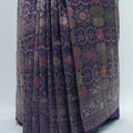 Purple Banarasi Silk Saree with Multicolor Zari Weaving and Ornate Rich Pallu - Mangaldeep NX