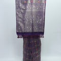 Purple Banarasi Silk Saree with Multicolor Zari Weaving and Ornate Rich Pallu - Mangaldeep NX