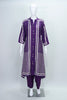 Purple Bandhani Print Straight Kurta Set Festive Ethnic Wear Kurti Set with Front Tassel Buttons - Mangaldeep NX