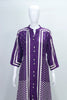 Purple Bandhani Print Straight Kurta Set Festive Ethnic Wear Kurti Set with Front Tassel Buttons - Mangaldeep NX