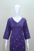 Purple Bandhej Print Cotton Kurta Set with Embroidered Dupatta - Mangaldeep NX