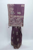 Purple Bangalori Silk Saree with Silver Zari Deer and Forest Weaving - Mangaldeep NX