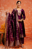 Purple Cotton Blend Straight Suit Set with Zari Embroidery and Dupatta - Mangaldeep NX