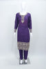 Purple Embroidered Salwar Suit with Floral Printed Dupatta for Women Festive Ethnic Wear - Mangaldeep NX