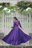 Purple Mirror Work Embroidered Lehenga Choli Set with Multicolor Threadwork Jacket - Mangaldeep NX