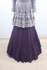 Purple Peplum Style Lehenga Choli with Silver Zari and Mirror Embroidery - Mangaldeep NX