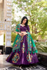 Purple Tussar Silk Lehenga Choli with Digital Print for Women - Mangaldeep NX
