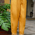 Radiant Mustard Yellow Embroidered Straight Suit Set - Mangaldeep NX