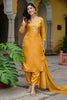Radiant Mustard Yellow Embroidered Straight Suit Set - Mangaldeep NX