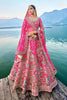 Radiant Rani Pink Bridal Lehenga Choli with Zari, Mirror, and Dori Embroidery - Mangaldeep NX