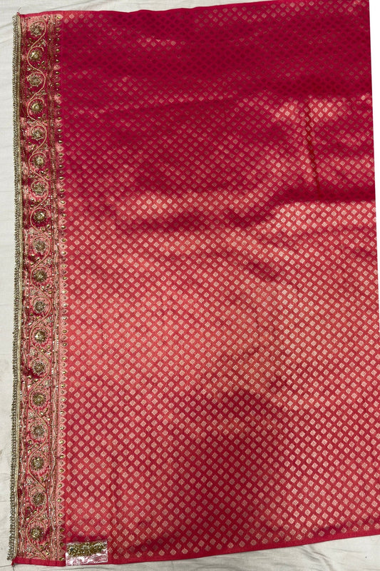 Radiant Red Banarasi Silk Saree - Mangaldeep NX