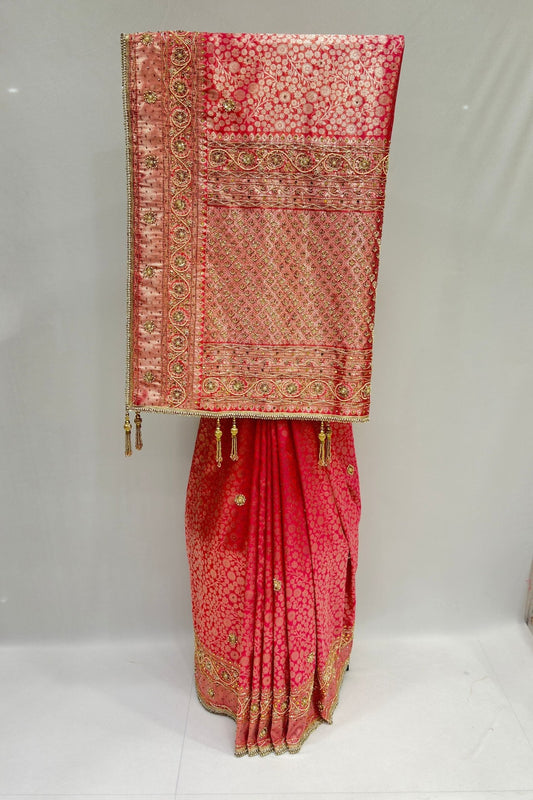 Radiant Red Banarasi Silk Saree - Mangaldeep NX