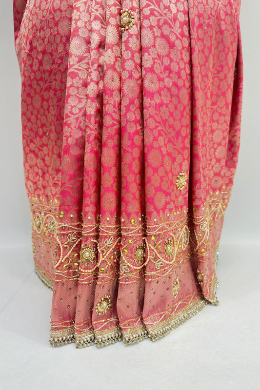 Radiant Red Banarasi Silk Saree - Mangaldeep NX