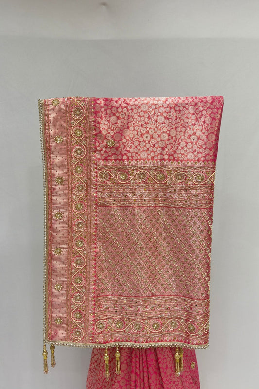 Radiant Red Banarasi Silk Saree - Mangaldeep NX