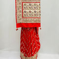 Radiant Red Banarasi Silk Saree with Zari Weaving - Mangaldeep NX