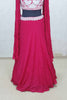 Rani Embroidered Lehenga Set with Crushed Dupatta and Sweetheart Neck Blouse - Mangaldeep NX