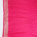 Rani Pink Banarasi Silk Saree with Intricate Gold Zari Weaving and Rich Pallu - Mangaldeep NX