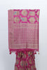 Rani Pink Banarasi Silk Saree with Peacock Gold Zari Pallu with Tassels - Mangaldeep NX