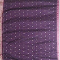Rani Pink Bangalori Silk Saree with Silver Zari Temple Motifs and Beaded Tassel Pallu - Mangaldeep NX