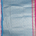 Rani Pink Digital Printed Pashmina Silk Saree with Tassels and Intricate Motifs - Mangaldeep NX