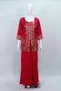 Rani Pink Embroidered Kurta Palazzo Set with Zari Work and Matching Dupatta - Mangaldeep NX