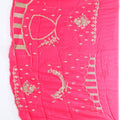 Rani Pink Silk Saree with Intricate Zari Embroidery and Heavy Border - Mangaldeep NX