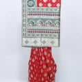 Red and Green Gaji Silk Saree with Zari Weaving and Traditional Floral Butta Design - Mangaldeep NX