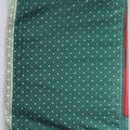 Red and Green Gaji Silk Saree with Zari Weaving and Traditional Floral Butta Design - Mangaldeep NX