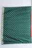 Red and Green Gaji Silk Saree with Zari Weaving and Traditional Floral Butta Design - Mangaldeep NX