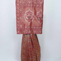 Red and Maroon Kanjivaram Silk Saree with Heavy Zari Woven Pallu - Mangaldeep NX