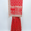Red Banarasi Silk Saree Embroidered Border for Wedding Festive Wear - Mangaldeep NX