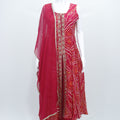 Red Bandhani Print Georgette Anarkali Suit Set with Dupatta Red Traditional Party Wear for Women - Mangaldeep NX