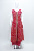 Red Bandhani Print Georgette Anarkali Suit Set with Dupatta Red Traditional Party Wear for Women - Mangaldeep NX
