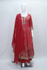 Red Bandhani Printed Anarkali Kurta Set with Gota Patti Work and Matching Dupatta - Mangaldeep NX