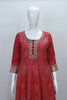 Red Bandhani Printed Anarkali Kurta Set with Gota Patti Work and Matching Dupatta - Mangaldeep NX