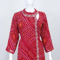 Red Bandhani Sharara Set for Women Dupatta Festive Ethnic Wear - Mangaldeep NX