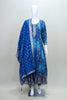 Royal Blue Bandhani Print Embroidered Anarkali Suit with Matching Dupatta - Mangaldeep NX