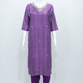 Royal Purple Banarasi Silk Suit Set with Zari Weaving and Dupatta - Mangaldeep NX