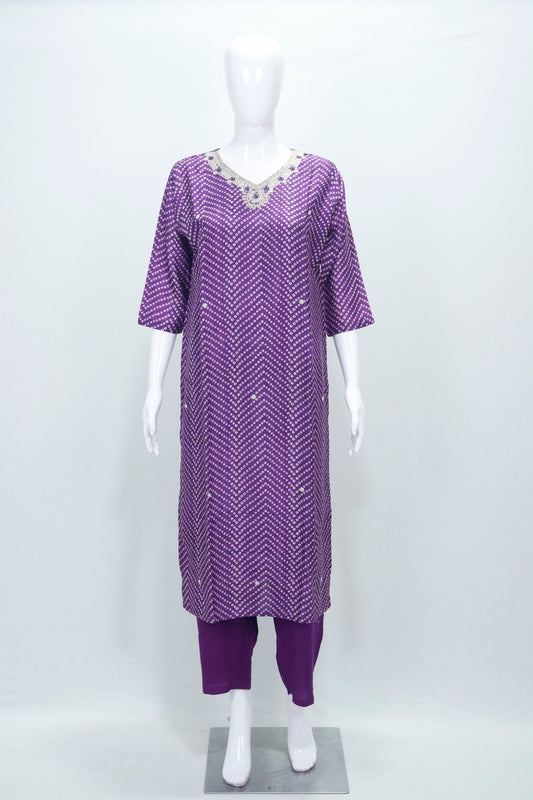Royal Purple Banarasi Silk Suit Set with Zari Weaving and Dupatta - Mangaldeep NX