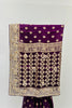 Royal Purple Designer Silk Saree with Golden Zari Embroidery - Mangaldeep NX