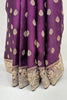 Royal Purple Designer Silk Saree with Golden Zari Embroidery - Mangaldeep NX