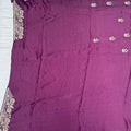 Royal Purple Designer Silk Saree with Golden Zari Embroidery - Mangaldeep NX